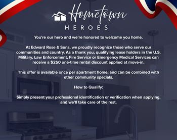 Hometown hero discount program